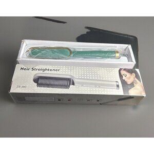 ZS-380 Hair Straightener Pro Hair Straightening Brush COLOR Green CERAMIC New